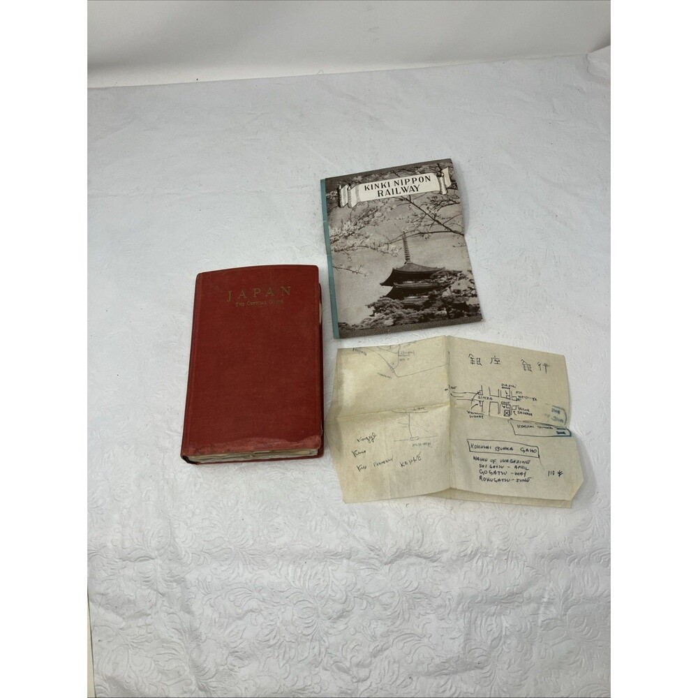 VTG 1954 Japan The official Guide Book + Kinki Nippon Railway Map Tourism